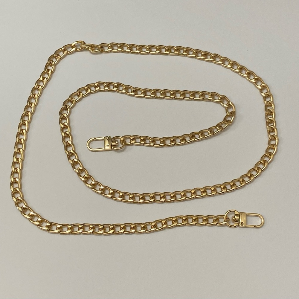 Unbranded Gold Tone Chain Converter Bag Strap 47.2in